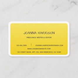 Minimalistischer eleganter Trendy Gold Foil Writer Visitenkarte