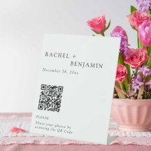 Minimalistischer Eleganter Wedding Foto Share QR C