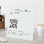 Minimalistischer Eleganter Wedding Honeymoon Fund Sockelschild (In Situ)