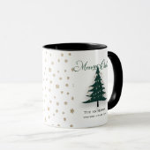 Minimalistischer Eleganter Weihnachtsbaum Tasse (VorderseiteRechts)