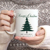 Minimalistischer Eleganter Weihnachtsbaum Tasse