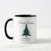Minimalistischer Eleganter Weihnachtsbaum Tasse (Links)
