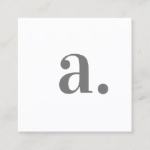 Minimalistischer, eleganter weißer Monogram, moder