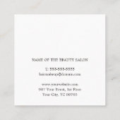 Minimalistischer eleganter White Blue Salon Coupon (Rückseite)