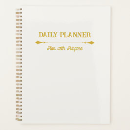 Minimalistischer Elfenbein-Gold-Planer Planer