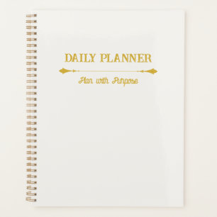 Minimalistischer Elfenbein-Gold-Planer Planer