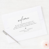 Minimalistischer Empfang durch zeitgenössischen Ch Rechteckiger Aufkleber (Umschlag)