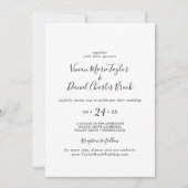 Minimalistischer Empfang Einladung (Vorderseite)