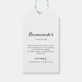 Minimalistischer Empfang Geschenkanhänger (Vorderseite)