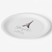 Minimalistischer Empfang in Paris Pappteller (Schrägansicht)