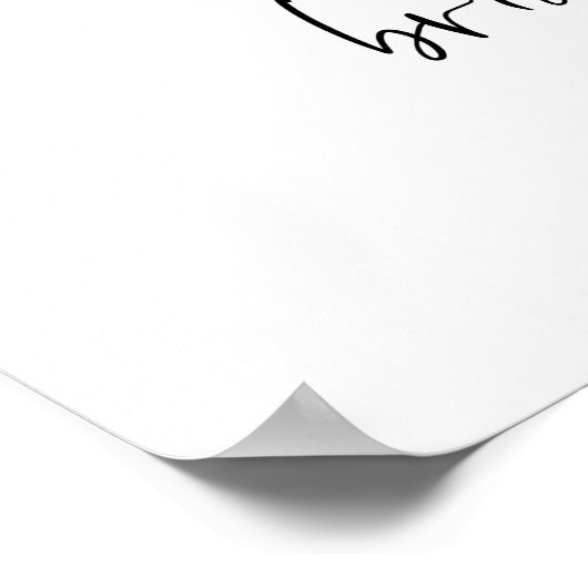 Minimalistischer Empfang in Paris Poster (Ecke)