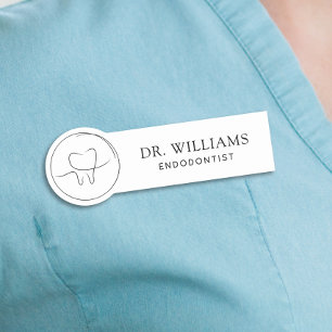 Minimalistischer Endodontist Namensschild