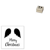 Minimalistischer Engel wings Frohe Weihnachten. Gummistempel (Stempel)
