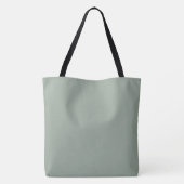 Minimalistischer, erdiger Matcha-Grün-Monogramm Tasche (Rückseite)