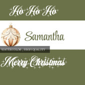 Minimalistischer erdiger Weihnachtsstrumpf Name Großer Weihnachtsstrumpf