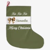 Minimalistischer erdiger Weihnachtsstrumpf Name Großer Weihnachtsstrumpf (Vorderseite)