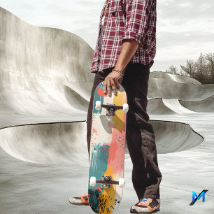 Minimalistischer Erdtön-Abstrakt - Sanfter Pinsels Skateboard