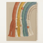 Minimalistischer Erdtön-Boho-Makramee-Regenbogen Planer (Rückseite)