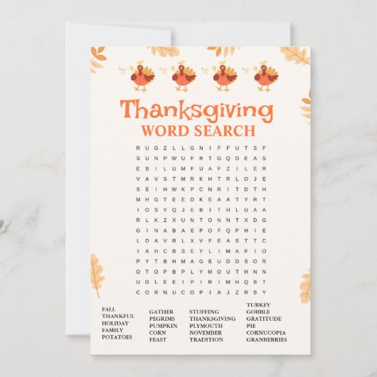 Minimalistischer Erntedank Ankündigung (Vorderseite)