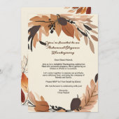 Minimalistischer Erntedank Dankbarkeit Einladung (Vorne/Hinten)