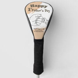 Minimalistischer erster Vatertag im Anime-Stil Golf Headcover