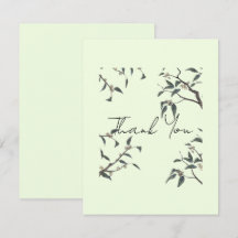 Minimalistischer Eukalyptus Dankeschön-Karte |