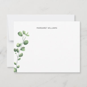 Minimalistischer Eukalyptus Dankeskarte