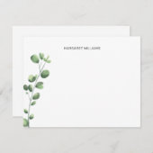 Minimalistischer Eukalyptus Dankeskarte (Vorne/Hinten)