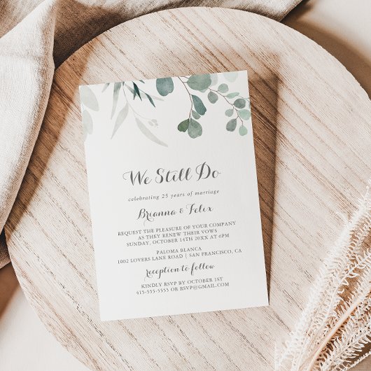 Minimalistischer Eukalyptus, den wir noch immer üb Einladung