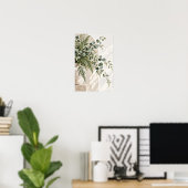 Minimalistischer Eukalyptus-Farn-Torbogen Botanisc Poster (Heimbüro)