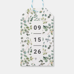 Minimalistischer Eukalyptus Geschenkanhänger