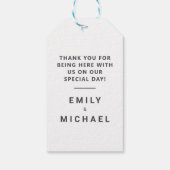 Minimalistischer Eukalyptus Geschenkanhänger (Rückseite)