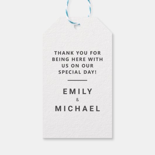 Minimalistischer Eukalyptus Geschenkanhänger (Rückseite)