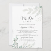 Minimalistischer Eukalyptus Wir machen wieder einm Einladung (Vorderseite)