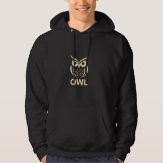 Minimalistischer Eulen-Hoodie – Stylischer schwarz Hoodie