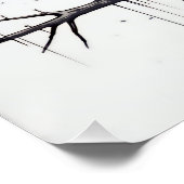 Minimalistischer Eulen Poster (Ecke)