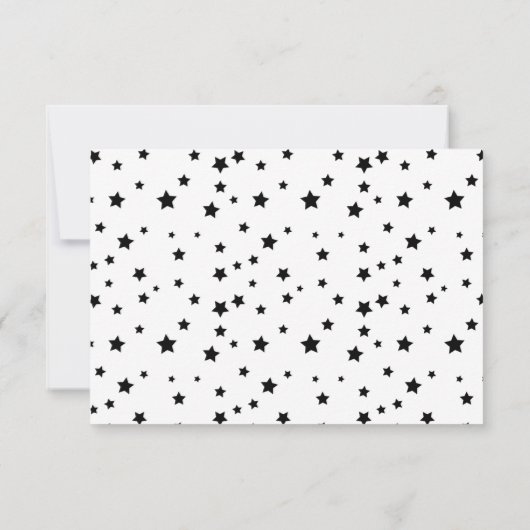 Minimalistischer Fall Baby Showbücher Einladung (Rückseite)