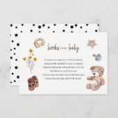 Minimalistischer Fall Baby Showbücher Einladung (Vorne/Hinten)