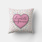 Minimalistischer Fall in der Liebe Herz mit Herzkl Kissen (Rückseite)