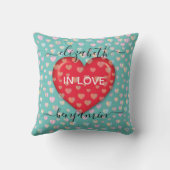 Minimalistischer Fall in der Liebe Herz mit Herzkl Kissen (Rückseite)