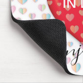 Minimalistischer Fall in der Liebe Herz mit Herzkl Mousepad (Ecke)