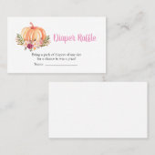 Minimalistischer Fall Pumpkin Baby Duschdusche Win Visitenkarte (Vorne/Hinten)