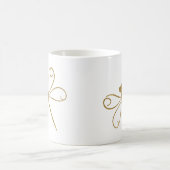 Minimalistischer falscher Gold-Glitter-Libellen-Äs Kaffeetasse (Mittel)