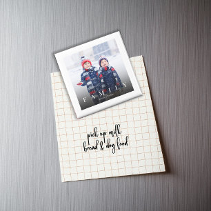 Minimalistischer Familienfoto-Typografie-Magnet Magnet