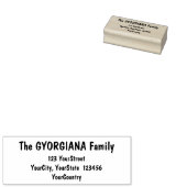 Minimalistischer Familienname und -adresse Gummistempel (Stempel)