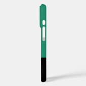 Minimalistischer Farbblock Grün Personalisiert Case-Mate iPhone Hülle (Rückseite / Links)