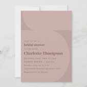 Minimalistischer Farbblock Mauve-Brautparty Einladung (Vorderseite)