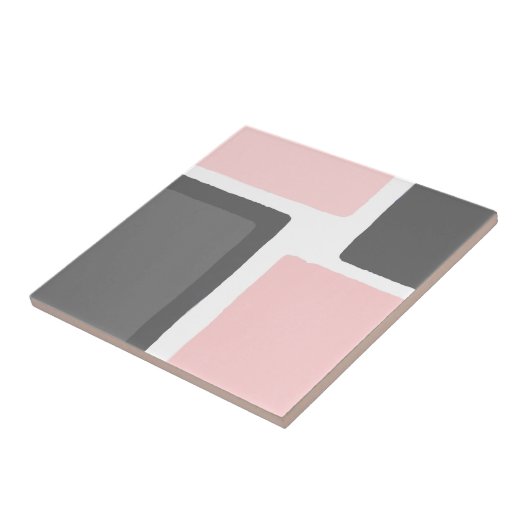 Minimalistischer Farbblock rot und grau Fliese (Seite)