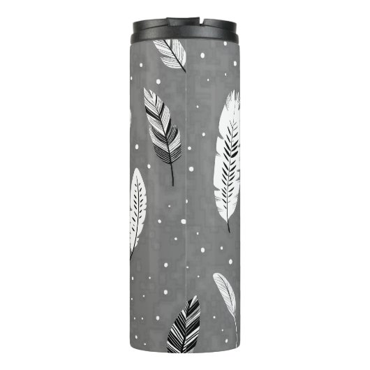 MINIMALISTISCHER FARBGRAURETRO-DESIGN BOHO-PATTER THERMOSBECHER (Rückseite)