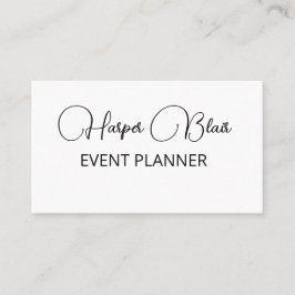 Minimalistischer Faux-Gold-Schrift-Eventplaner-QR- Visitenkarte